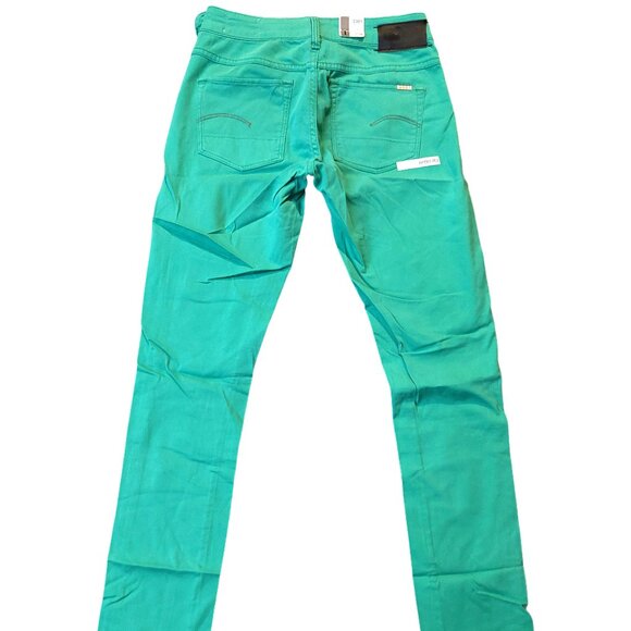 Retro Vintage G-Star 3301 Green Super Skinny Jeans Pants Trousers Sz 25 NWT - Picture 7 of 15